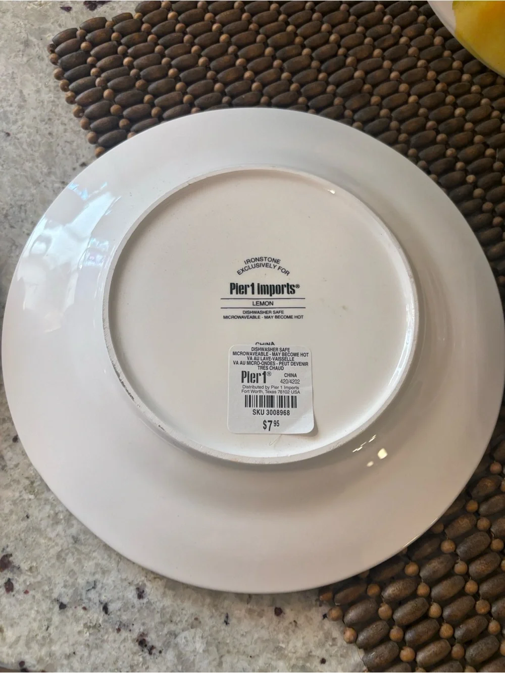 Pier 1 Imports Lemon Ironstone 9